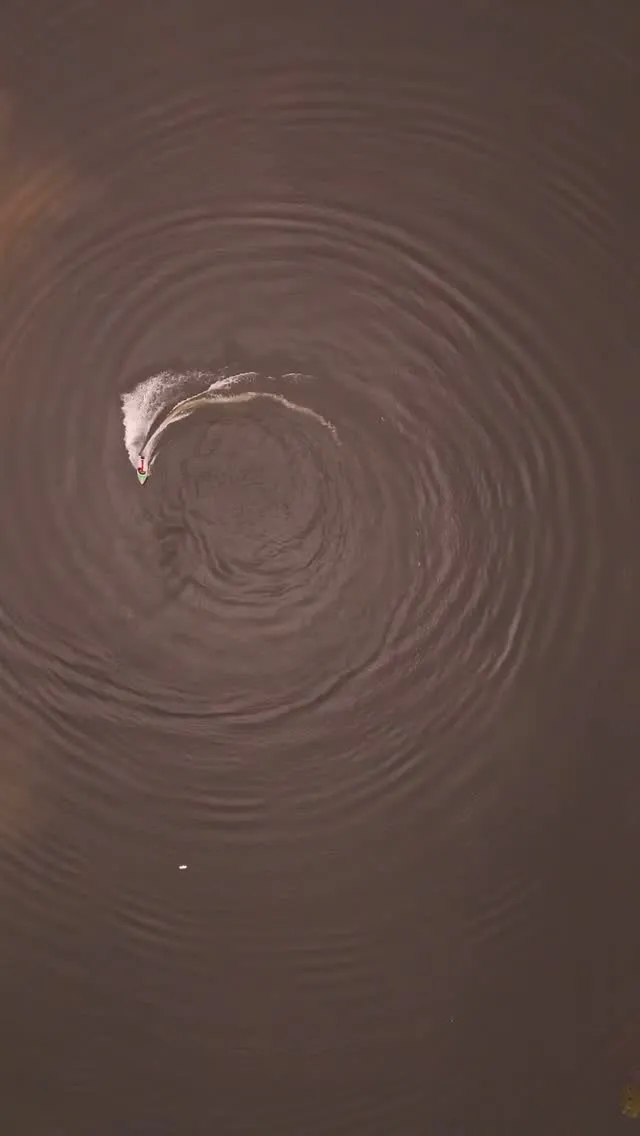 River Queen Boating Puttur drone view - circular speed boat rides